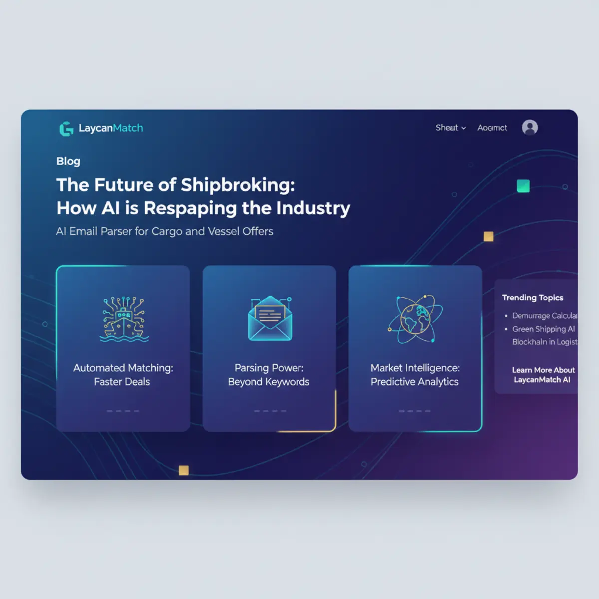 LaycanMatch blog hub for shipbroker email automation