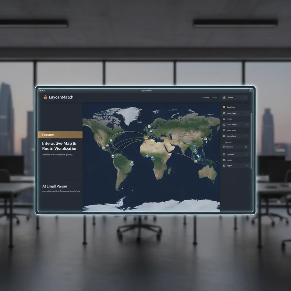Map and Route Visualization for Broker Email Data